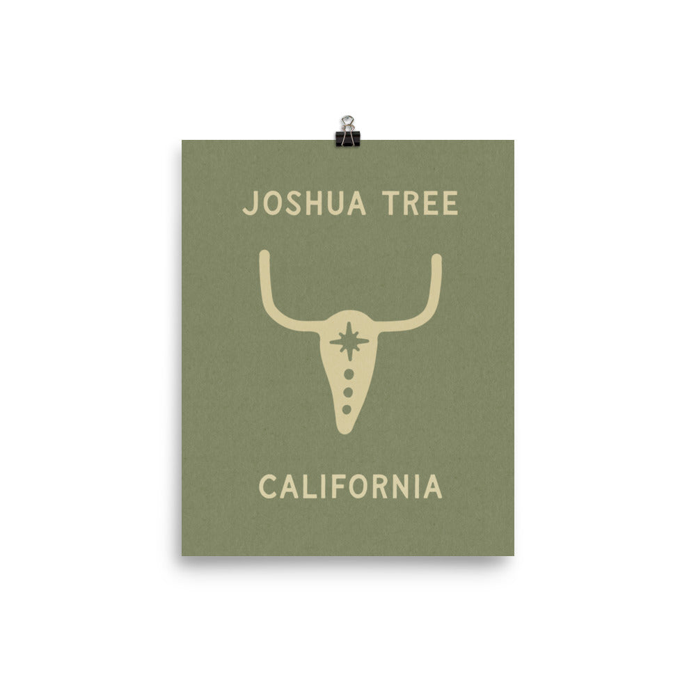 Ghost Town Ranch Skull - Joshua Tree - Olive Green