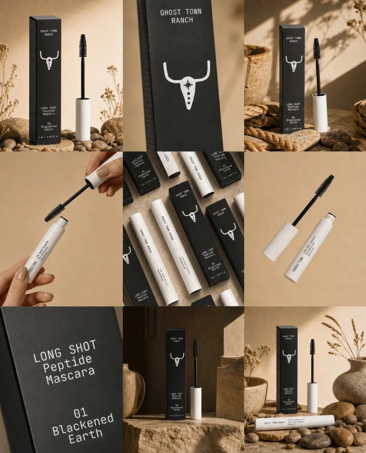 LONG SHOT Peptide Mascara in Blackened Earth